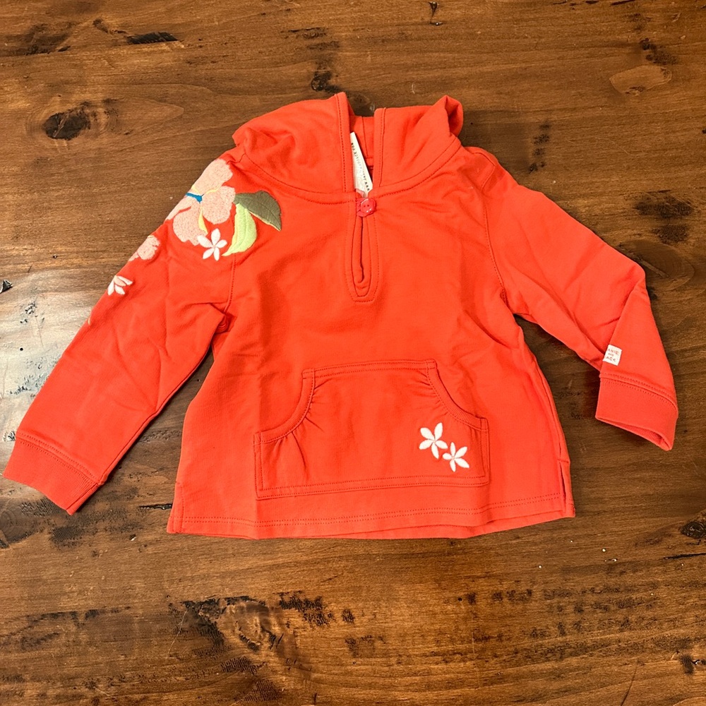 Tropical embroidered hoodie